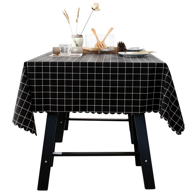 Pastoral Anti-Scalding Leave-In Tablecloth Solid Color Rectangular Household Hotel Dining Table Cloth Coffee Table Cover Cloth