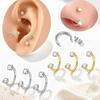 Horseshoe Nose Rings Stainless Steel Rianbow Cz  Nose Stud Lip Eyebrow Helix Ear Piercing Body Jewelry