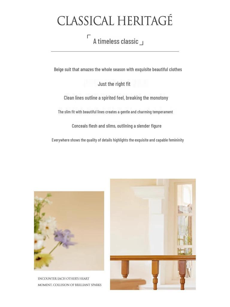 High-End Light-Colored Professional Office Suit for Medical and Beauty Professionals