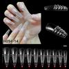 Crystal Square Nails Half Cover Soft False Nails Nail Tips for Nail Extensions 3D Aartificial Nail Tips Easy to Use
