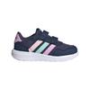 Adidas Run 60s Slip Resistant And Breathable Low top Kids Lifestyle Shoes Navy Blue Pink Kids' Sneakers JH6218