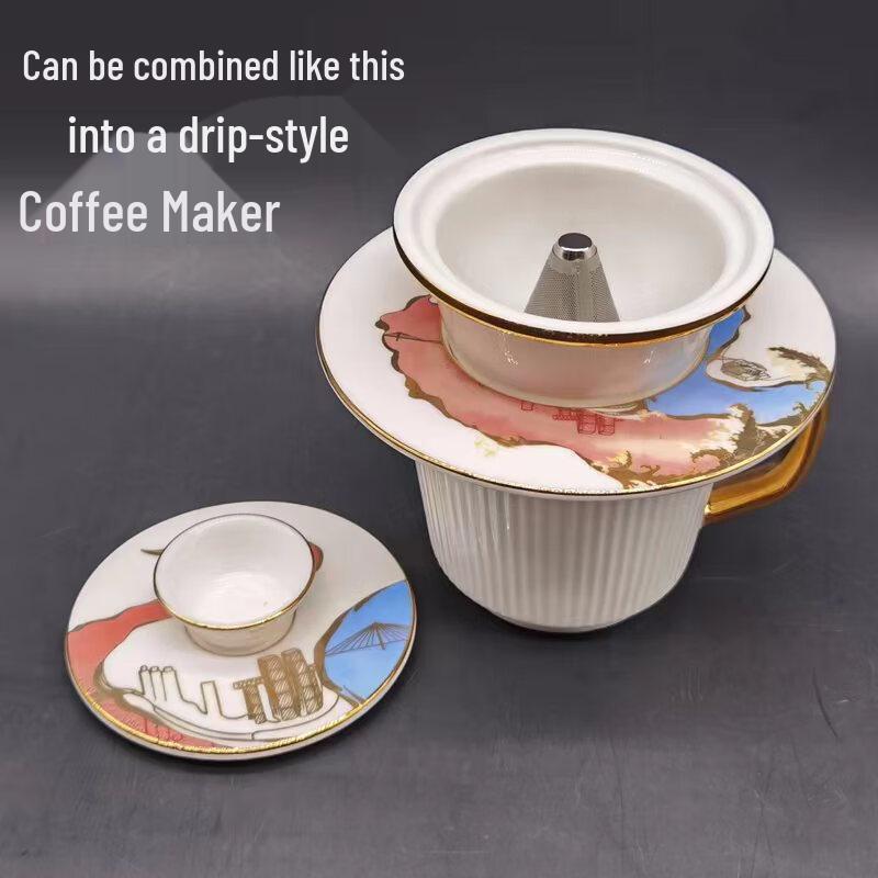 Chongqing Two Rivers Junction Ceramic Tea & Coffee Cup Gift Set