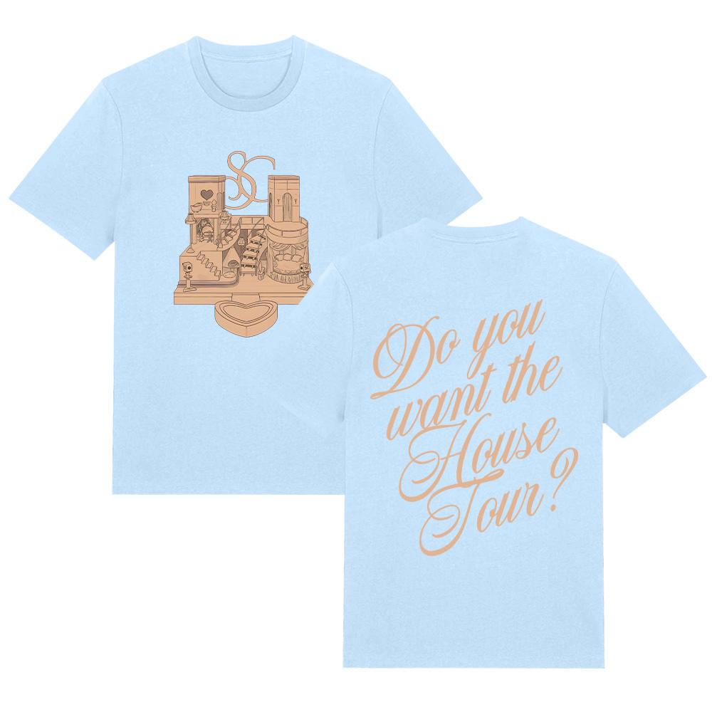 Sabrina Carpenter House Tour Shirt SC New Merch T Shirts Vintage Graphic Print 100%Cotton Tops Women Men Aesthetic Street Style Tees Band T-shirt