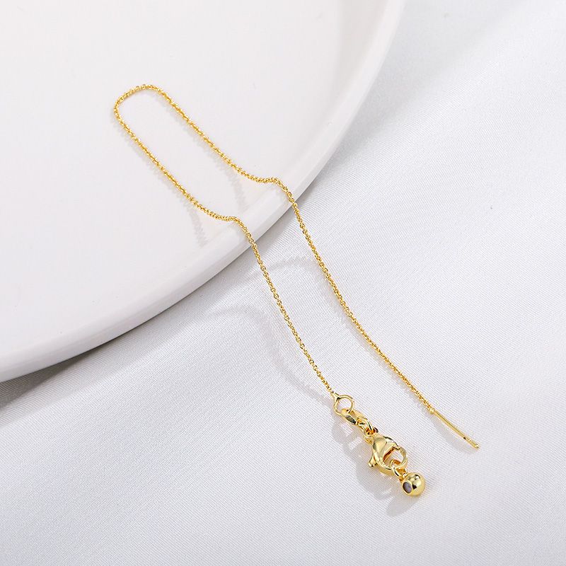 

14 K18k Gilded Needle Box Chain Universal Bracelet Beads of Necklace Jewelry Handmade DIY Ingredients Accessories