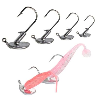5Pcs 3.5g 5g 7g 10g 14g Strong Lead Jig Head Fishing Hooks Soft