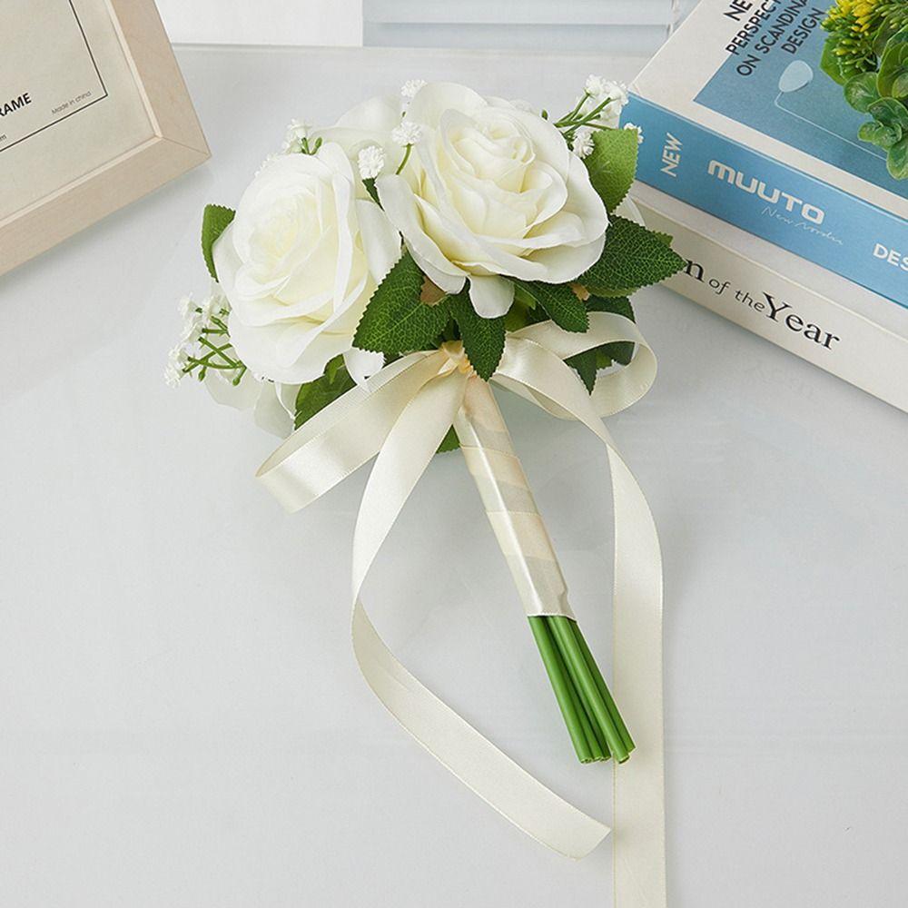 Künstlicher Blumenstrauß Brautstrauß Seidenblumen Künstlicher Rosenstrauß Hochzeitsmittelstücke