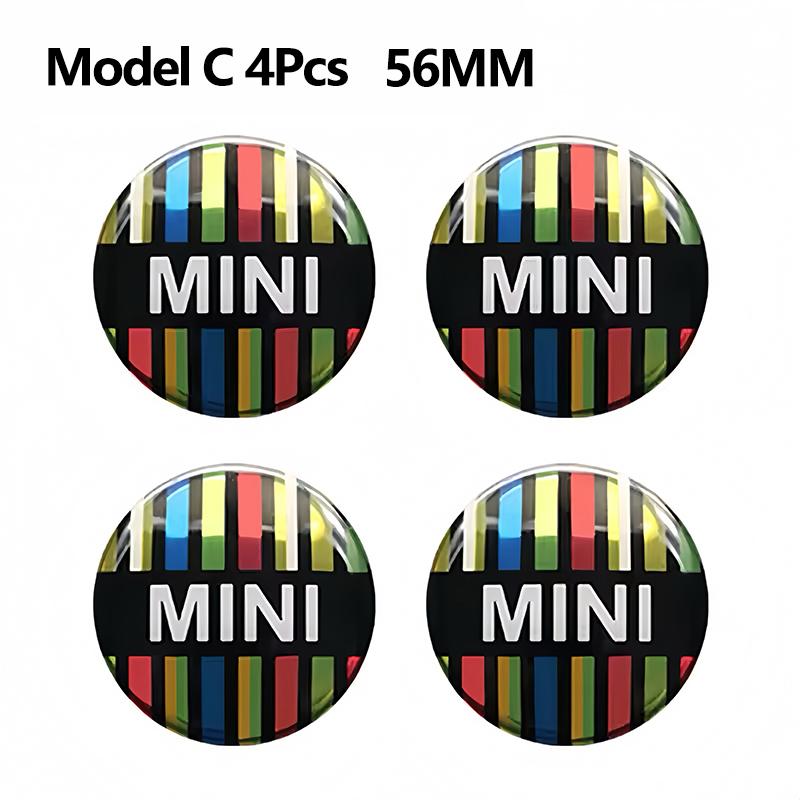 4Pcs Car Wheel Hub Center Metal Decals Sticker Accessories For Mini Cooper JCW Works F54 F55 F56 F57 F60 R50 R52 R53 R55 R56 R57 vhdsg88