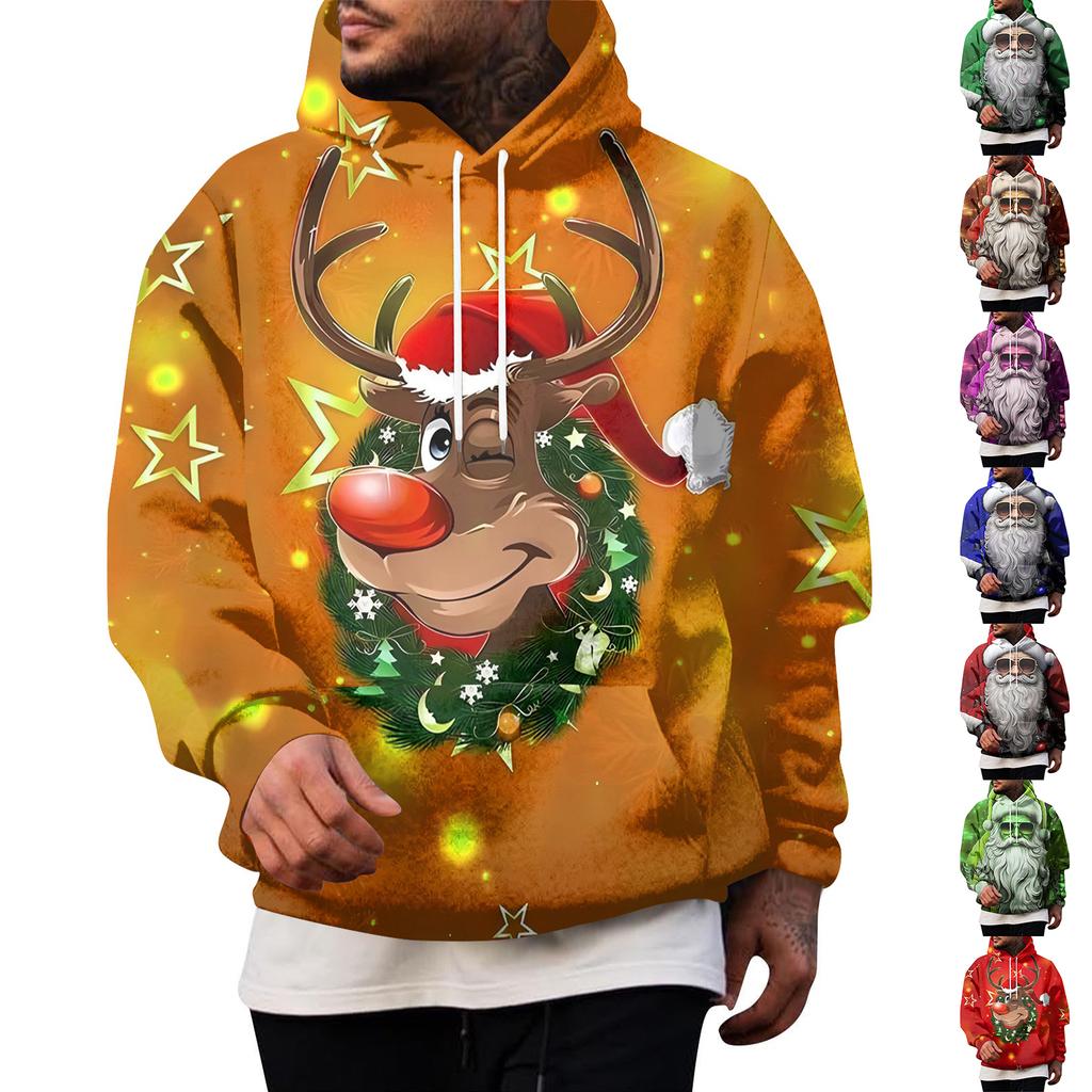 Men's Backprint Hoodie Fashion  Hooded Sweatshirt Winter Top Boys Hoodies Fashion