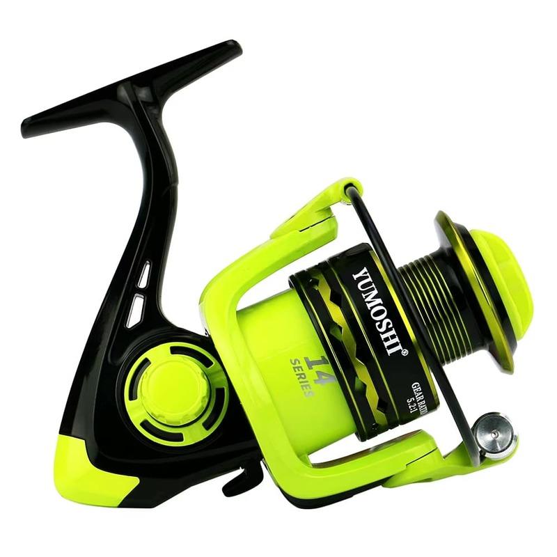 New Fluorescent Green Spinning Fishing Reel  Ultralight Maximum Drag 10kg Surf Fishing Spinning Fishing Reel Saltwater Fishing Fishing Reel
