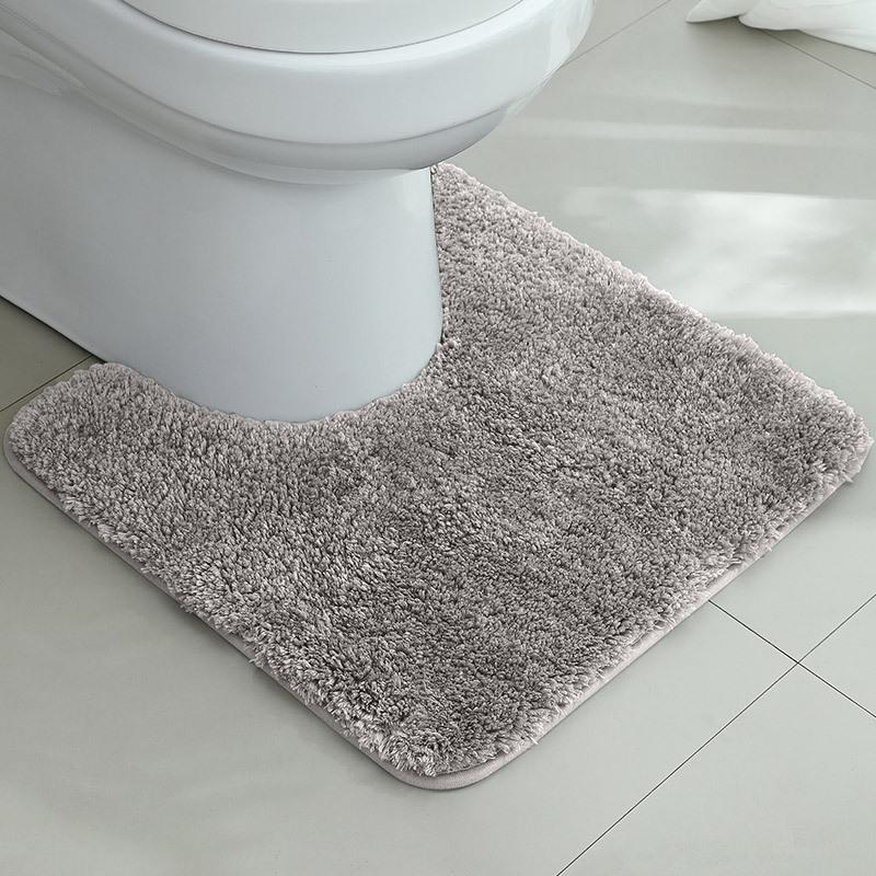 Toilet Absorbent Floor Mat Bathroom Toilet U-Shaped Mat Toilet Entrance Door Non-Slip Foot Pad Toilet Carpet