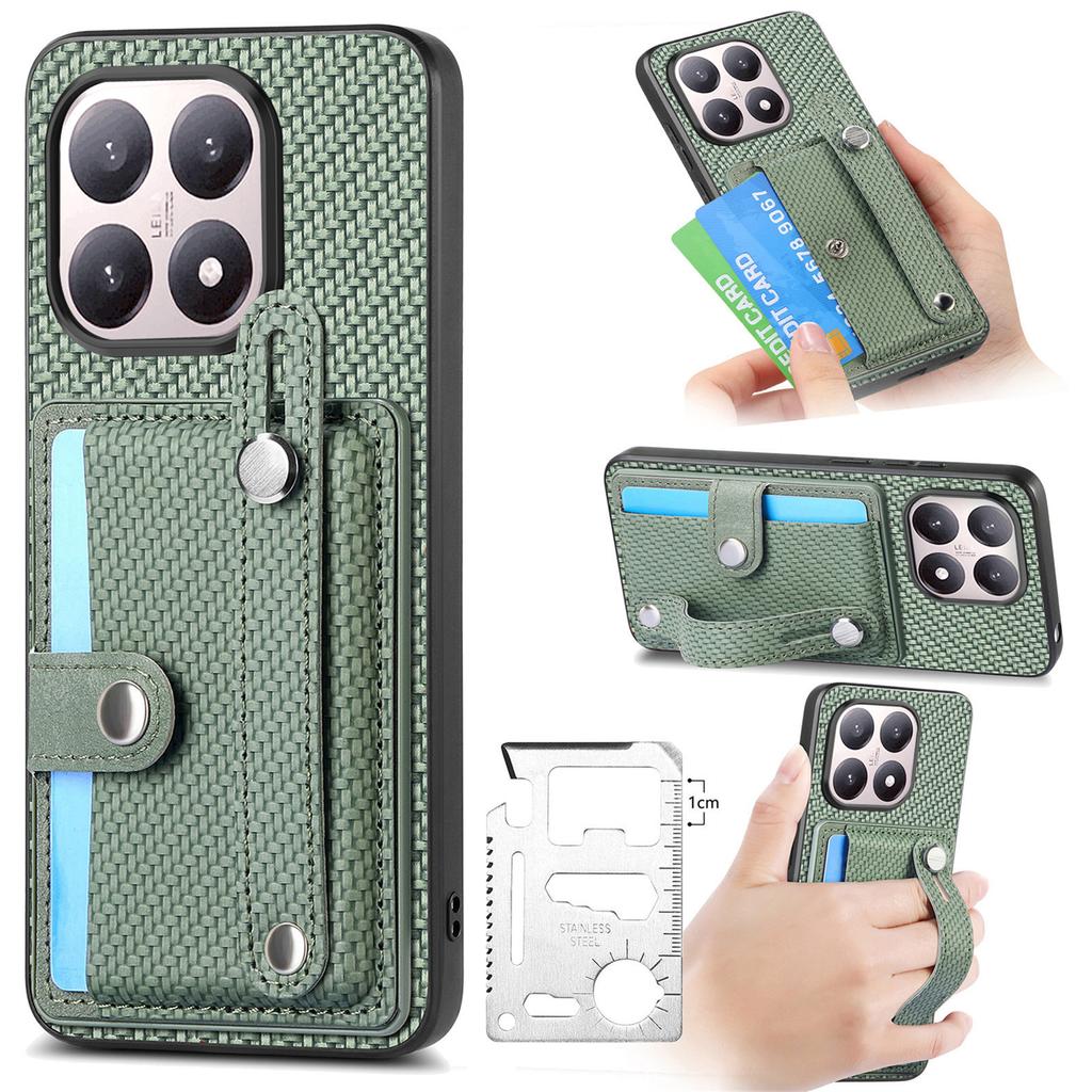 Pour Xiaomi 15T Coque Bracelet Anti-Chute Couverture Arrière en Cuir Porte-Cartes