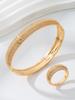 Chic European-American Rhinestone Bracelet & Ring Set: Versatile Creative Design