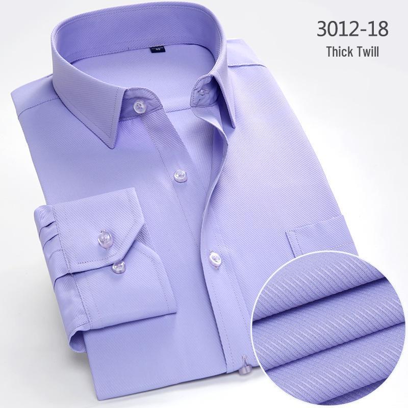 Men's Long Sleeve White Striped Professional Shirt - Ideal for Business, Casual, Interview, or Workwear (Logo Available)