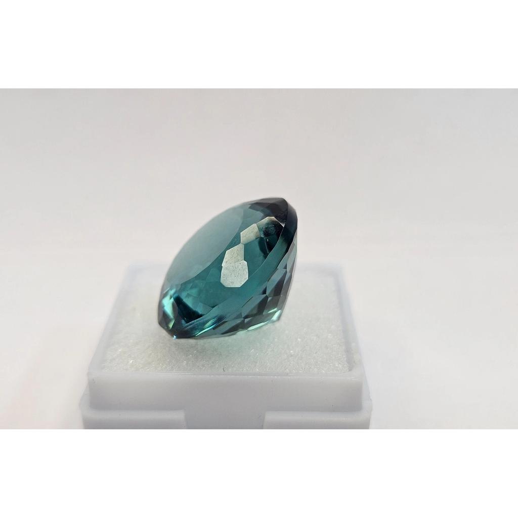 Natural Teal Blue Tourmaline 23-24 Ct Round Cut Beautiful Loose Gemstone