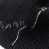 NOUGHT Wave Hand Stitch Detail Beanie / Black