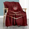Fc Bayern München 7 Customize Your Name Blanket Gift Customizable Blanket Soft & Cozy Suitable for Seaside Bed Sofa Livingroom All-Season Use