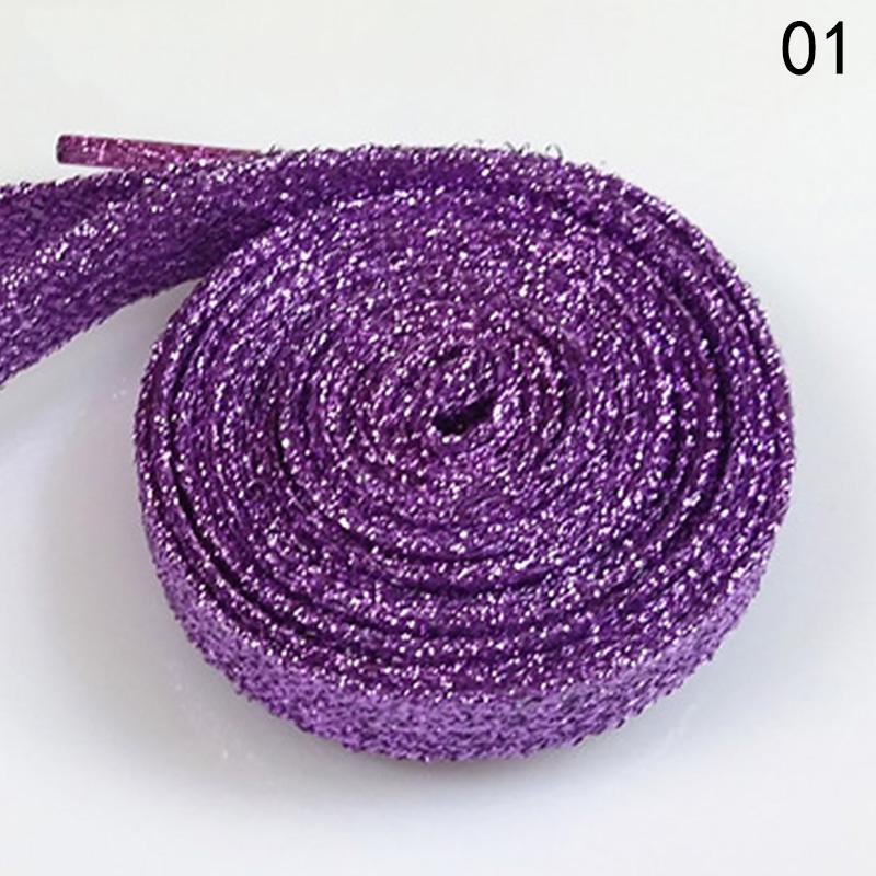 Buy 1 Pair Shoelaces Gold and Silver Shiny Flat Shoelaces Length Flat