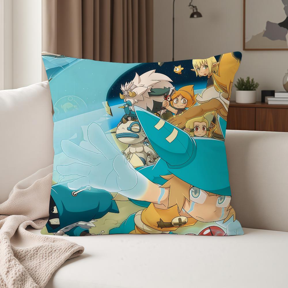 

Video Game W-wakfu Pillow Case Suitable For Bedrooms Living Rooms Cars Home Decoration 12x12Inch
