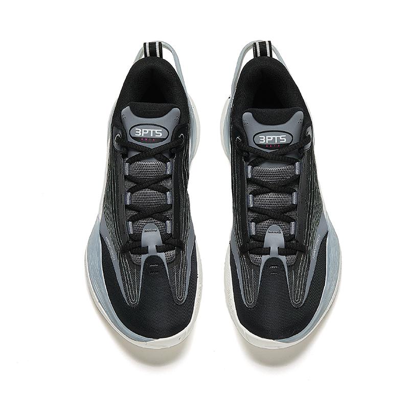 New Anta Three-point Rain1.0 Cushioned Slip-Resistant Low-Top Basketball Shoes Men's Black Gray Red 912421102S-7