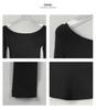 Korean Dongdaemun Stylish Off-Shoulder Long-Sleeve Slim Fit Women's T-Shirt Top