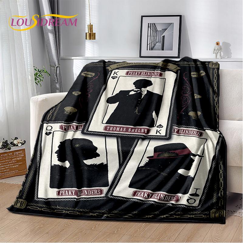 2025 New Tommy Shelby P-Peaky B-Blinders Soft Blanket,Soft Throw Blanket for Home Bedroom Bed Sofa Picnic Travel Cover Gift