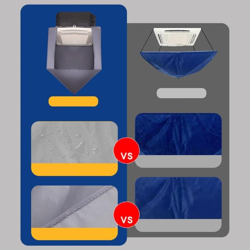 Waterproof Air Conditioner Cover Air Conditioning Cleaning Cover Fabric Service Bag Suitable for Office Industry Use