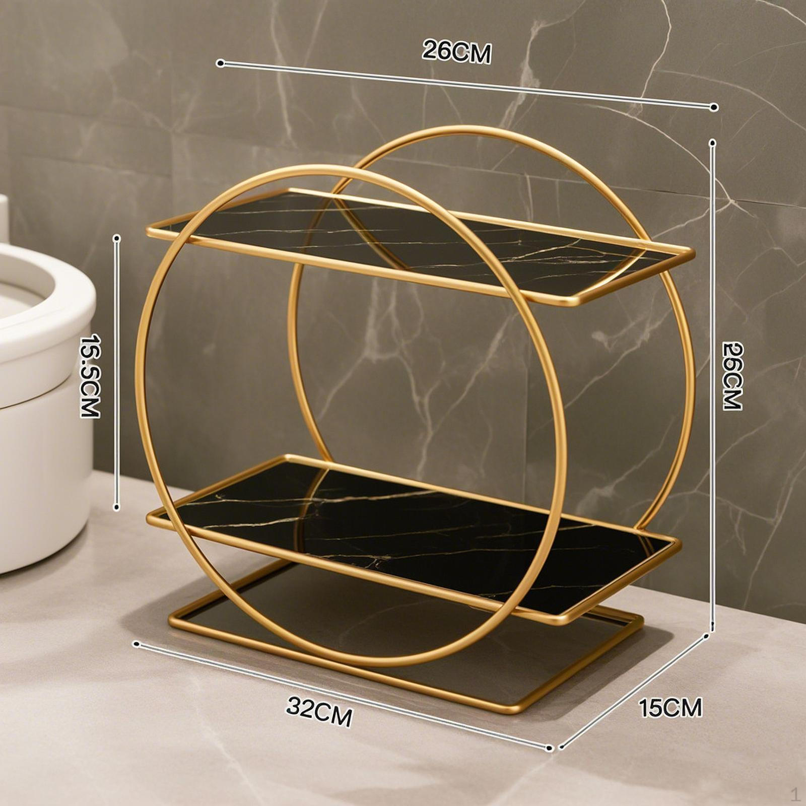 

Органайзер для столешницы в ванной, стойка для хранения косметики, современный держатель для косметики, душевая полка для туалета чёрный