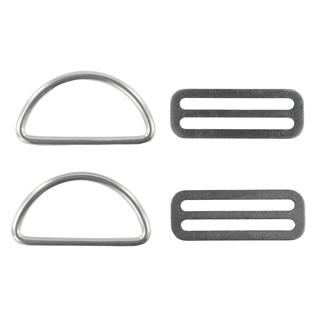 Belt Keeper D Ring Lightweight Portable Silver Stainless Steel