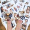 JIANWU Vintage Natural Plant Flower Character Landscape Material Collage Scrapbook Sticker Book Creative DIY Journal Stationery