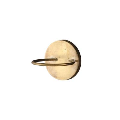Shesay Brass Magnetic Hook Ring Gold Handmade Space Saving Organizer for Refrigerator and Entryway Door