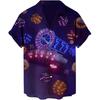 Men's 2024 Casual 3D Shirts Playing Card Printed Fun Shirts Street men's Summer Short Sleeved Clothing Men's Outdoor Clothing