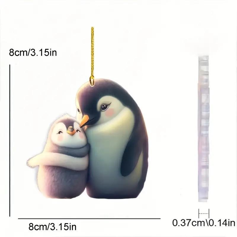 

Unique Cartoon Style Acrylic Penguin Christmas Hanging Decoration For Your Vehicle 1