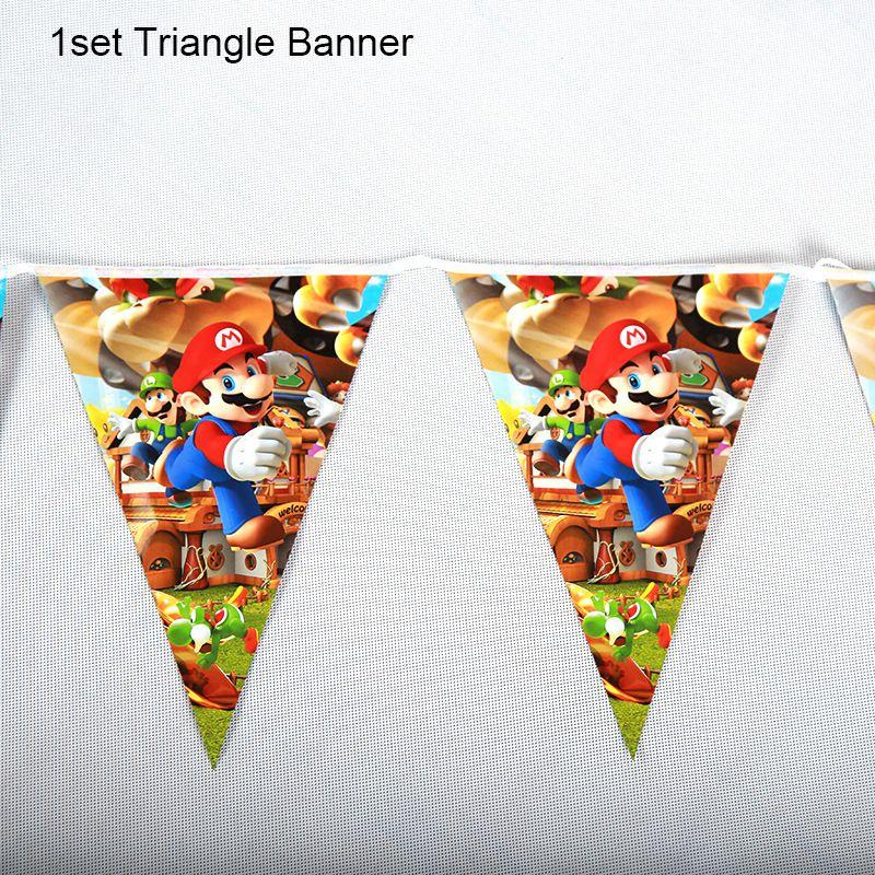 Mario Super Themed Birthdy Party Supplies Decor Banner Cups Napkins Tablecloth