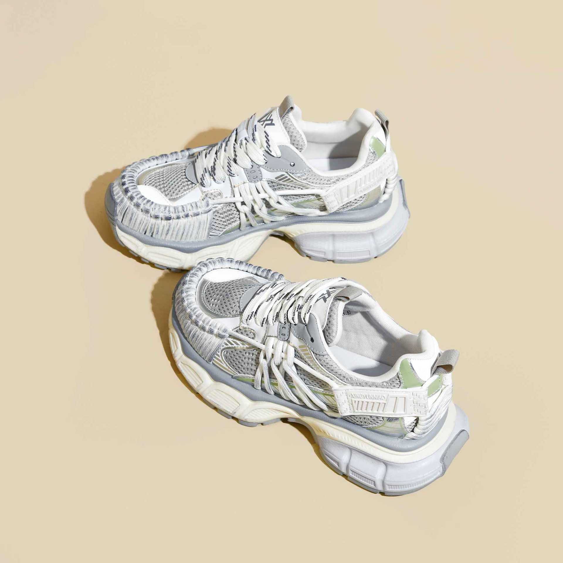 

Guyun Shu European Station Retro Platform Dad Shoes Women s 2024 Autumn New Mesh Breathable Versatile Sports and Leisure 35 шампанского