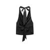 European and American Style, New Women's Clothing, Classic, Neck Collar Silk Satin Textured Top 2892650