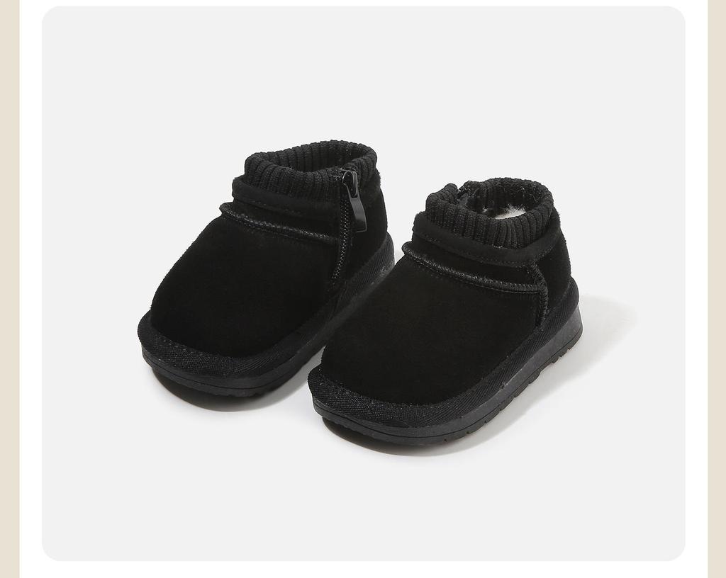 2025 Autumn/Winter Toddler Boots: Cozy Fleece-Lined Cotton, Soft Non-Slip Sole, Comfortable Baby Shoes