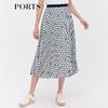 PORTS Women's Autumn Printed Pleated Skirt