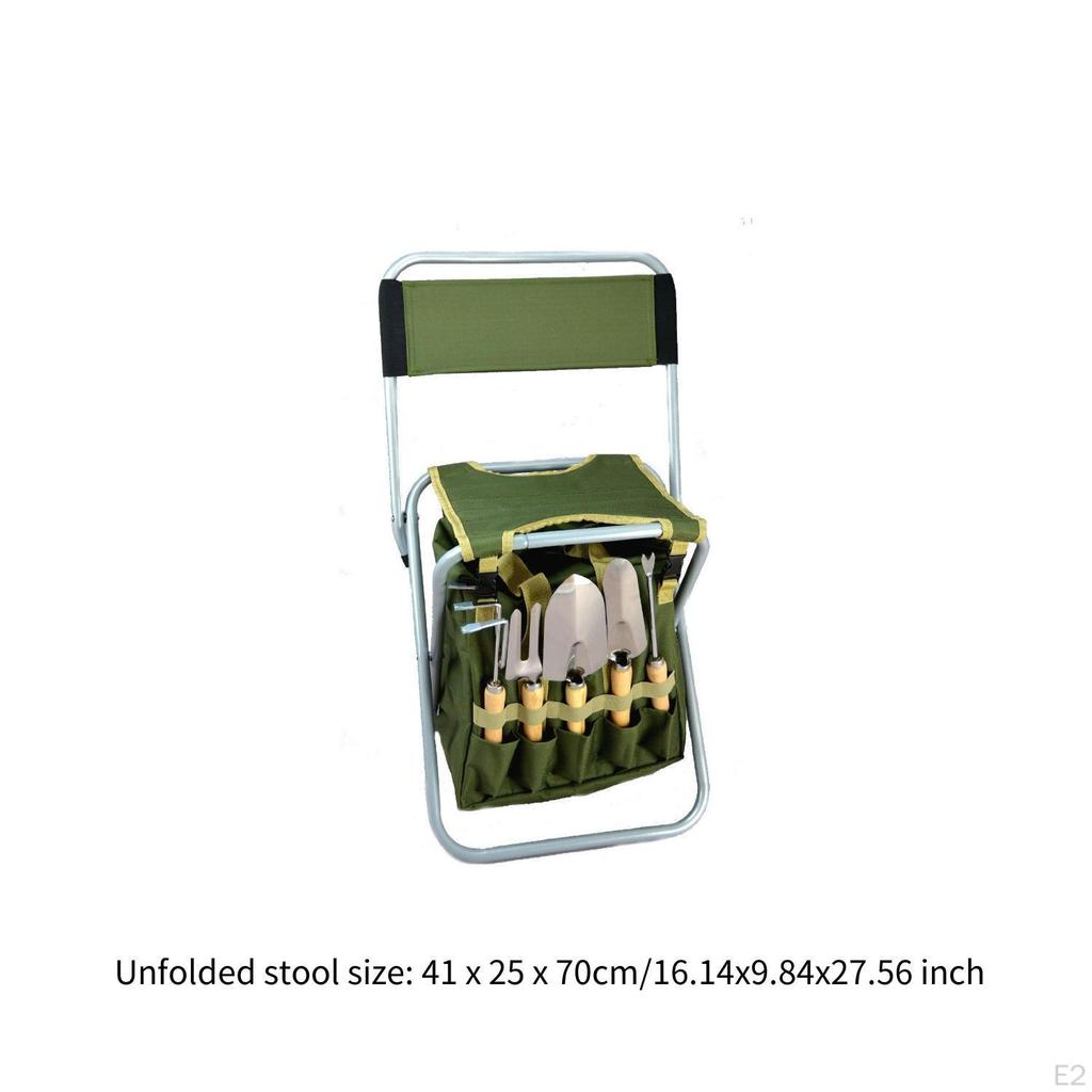 Gartenwerkzeug-Set, Gartenstuhl, Sitzfläche 10-teilig, Gartenbedarf, Klapphocker zum Pflanzen