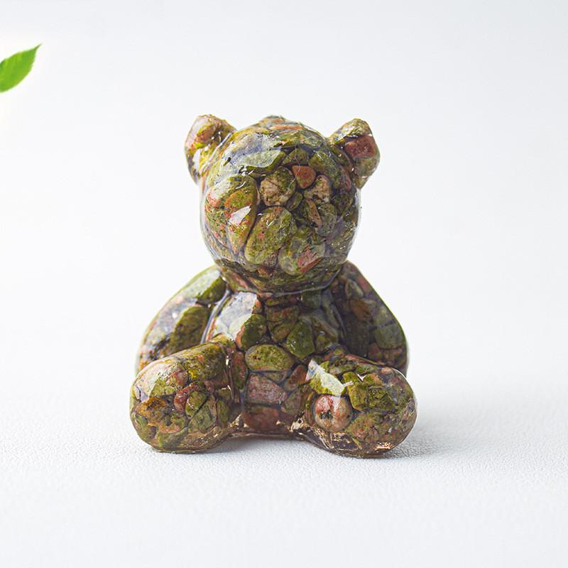 Crystal Resin Art Miniature Bear Desk Decor For Office And Home Gift Ideas