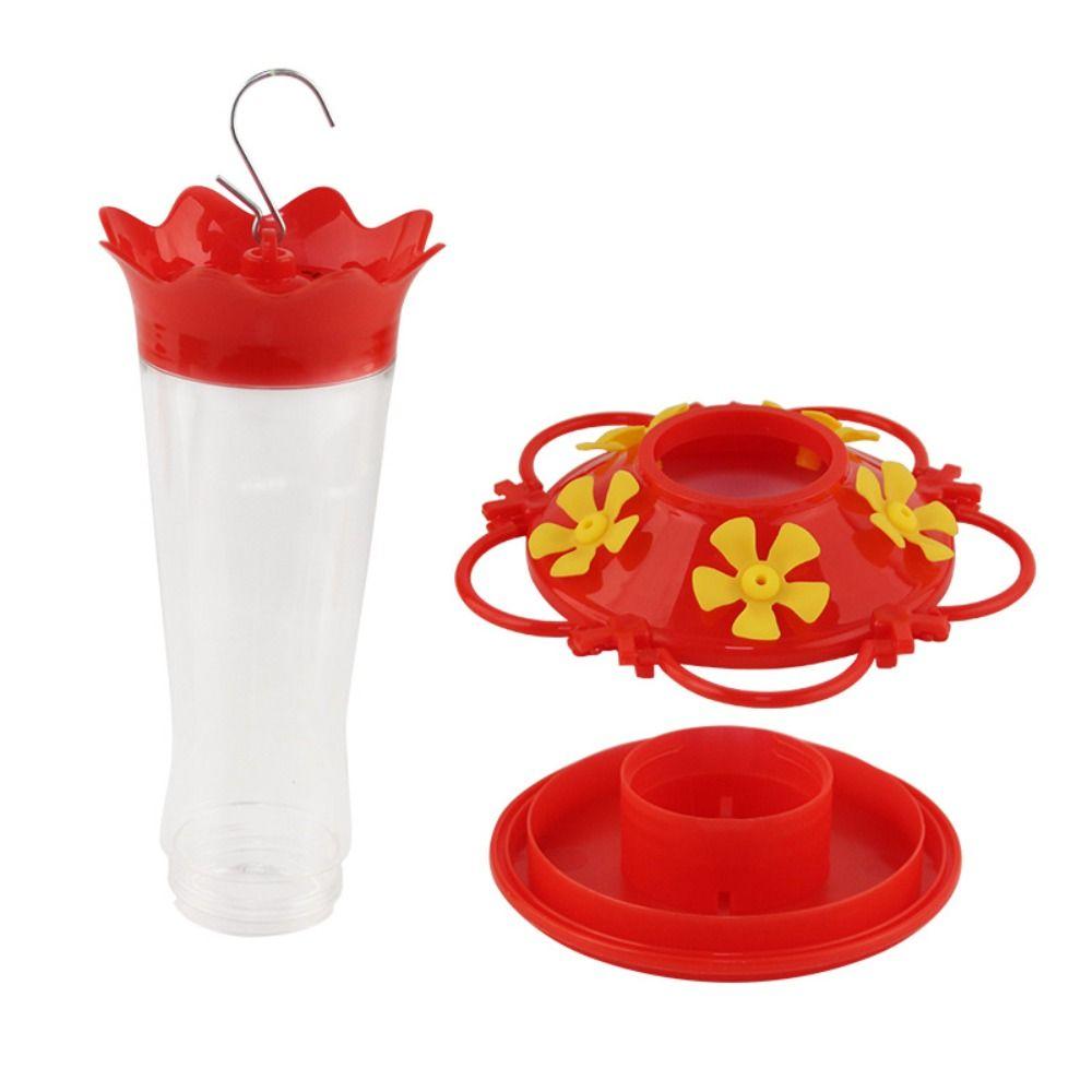 with Hook Hummingbird Feeder Suspended Bird Feeder New Red Nectar Feeder Outdoor Hanging
