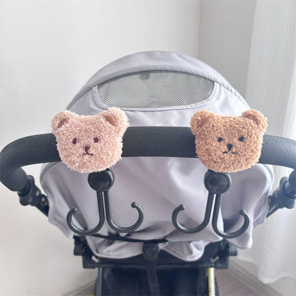 Multifunctional Baby Stroller Hook Bear Shape Stroller Accessories Durable Hanging Hook  Bike
