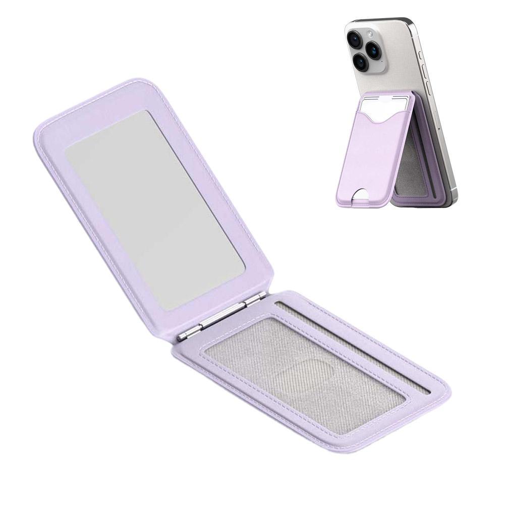 For MagSafe Card Holder With Mirror Multi-Card Slot Wallet Card Holder Stand Magnetic Multi-Card Slot Case For IPhone 17 16 15