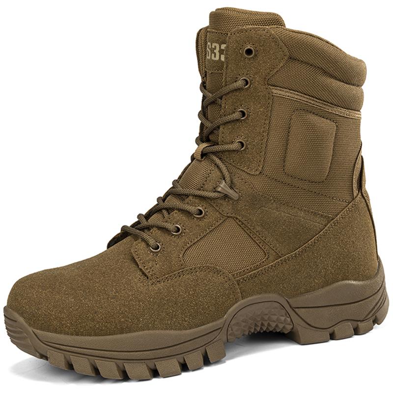 Newest Black Tactical Boots Outdoor Men Boots Outdoor Hiking Shoes Side Zipper Men Desert Boots Autumn And Winter Shoes