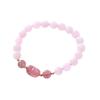 Natural Pink Crystal Bracelet for Women, Cute Strawberry Crystal Bracelet Jewelry Gift