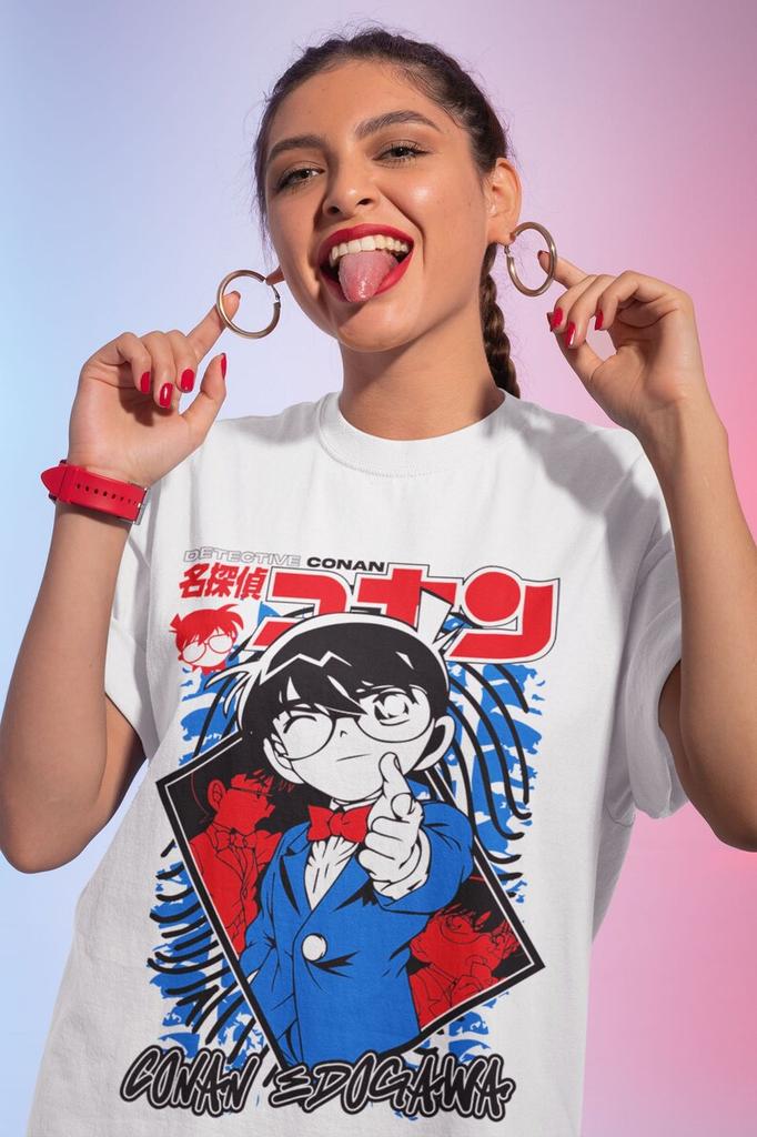 Vintage 90s Detective Conan Graphic Tee 2026 Summer Fashion Popular High Quality Retro Edogawa Conan Anime T-Shirt