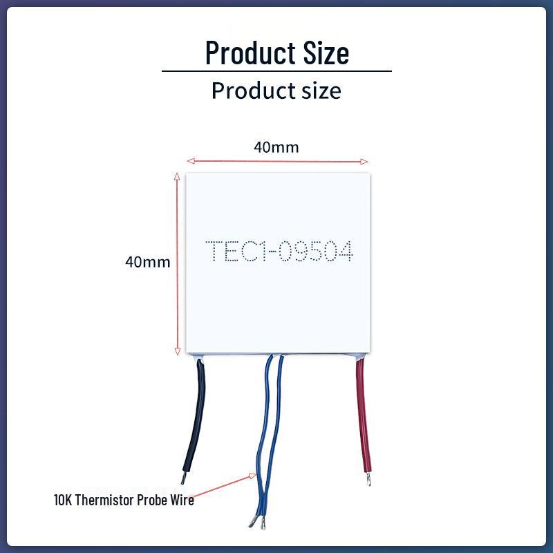Semiconductor Refrigeration Chip TEC1-09504, 40x40mm 12V 4A, with Probe for Beauty Instruments.