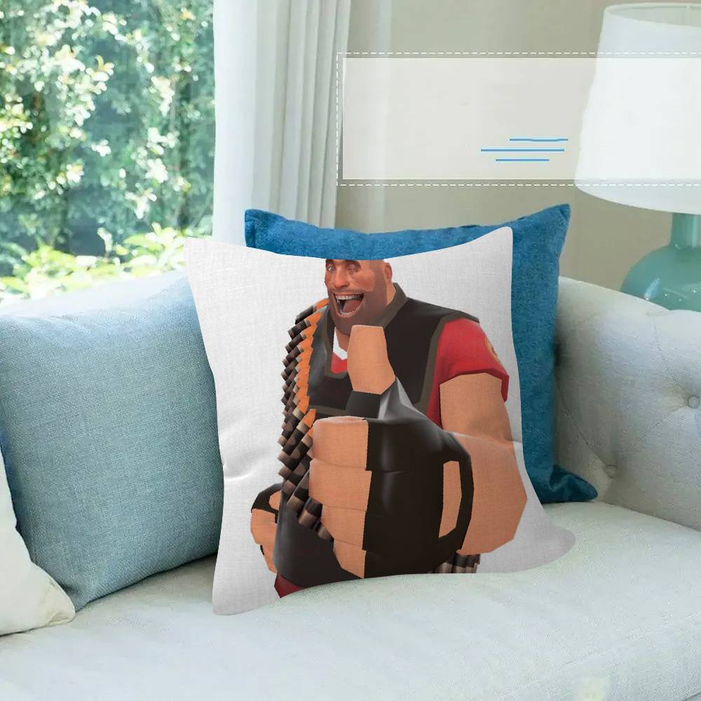 Game Hot TTeam FFortress  TF    Pillow Gift Home Office Decoration Bedroom Sofa Car Cushion Cover case x