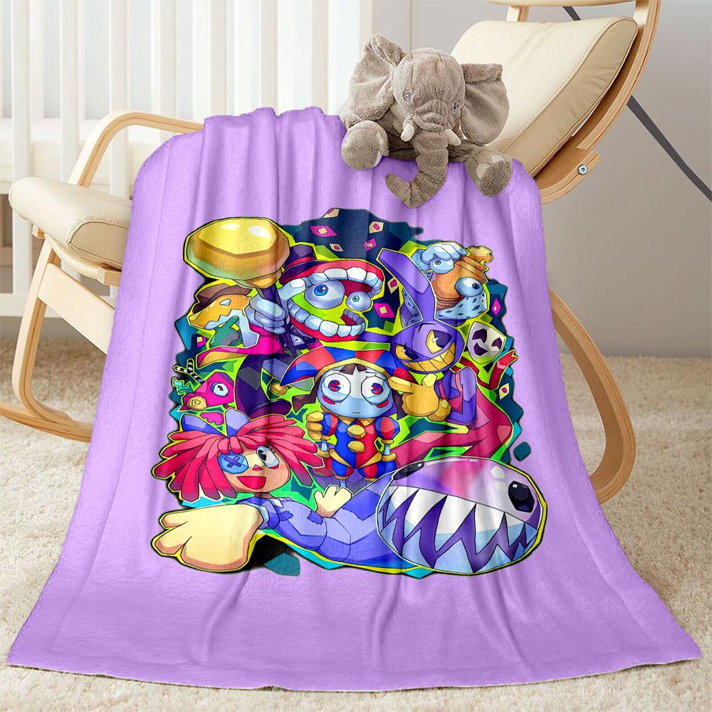 Digital Circus Blanket Comfortable Perfect for Sofa Seaside Office Chair for All Seasons Modern Style Gift for Travel Home Birthdays