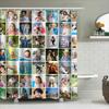 Personalized Custom Photo Collage Shower Curtain Waterproof Bathroom Decor 3D Printed Custom Home Textile Gifts for All Occasion