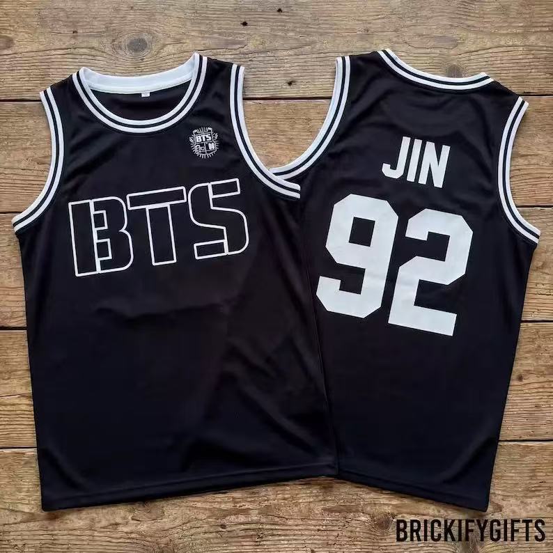 Kpop BTS Basketballtrikot Unisex Ärmelloses Netz-Tanktop Sportliche Athletische Weste Lässige Streetwear Sommerkonzert Fan-Support Merchandise